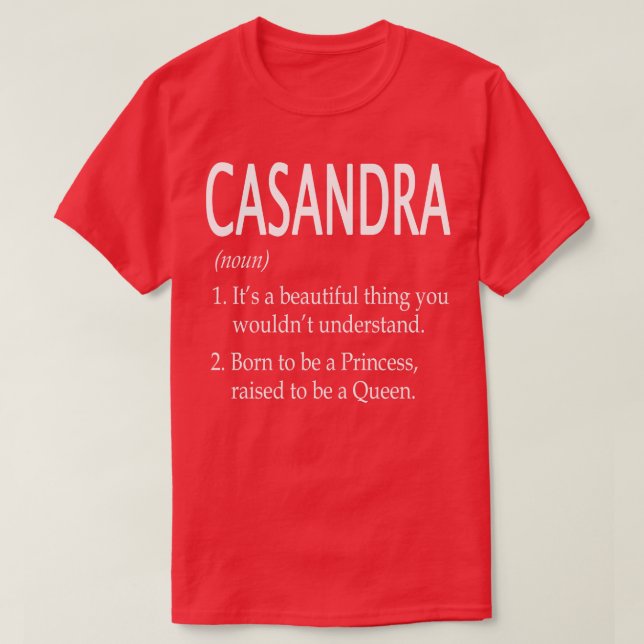 Camiseta Nome de Casandra - Presente (Frente do Design)