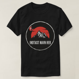 Camiseta Nome de cidade pessoal em torno da Dinamarca desig