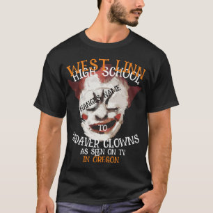 CAMISETA NOME DE CLOWNS DO SEGUNDO GRAU DE LINHA OCIDENTAL 