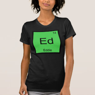 Camiseta Nome de Eddie Elemento Químico Tabela Periódica