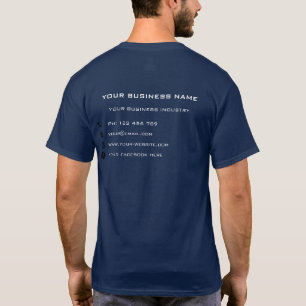 Camiseta Nome de Empresa Personalizado Informações de Texto