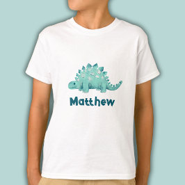 Camiseta Nome de Estegossauro para Crianças