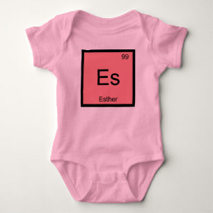 Camiseta Nome de Esther Elemento Químico Tabela Periódica