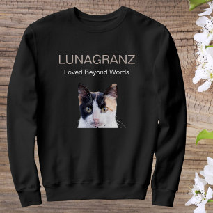 Camiseta Nome de Estimação de Gato Personalizado Foto Amant
