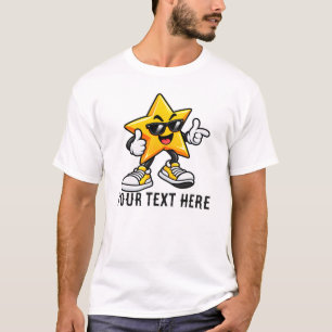 Camiseta Nome de Estrela Personalizado & Texto Personalizad