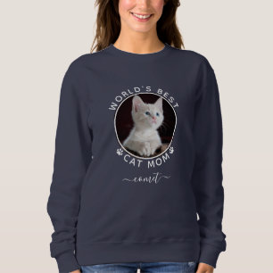 Camiseta Nome de Foto de Gato Fofo com Marcas de Pata Branc