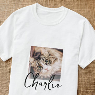 Camiseta Nome de Foto de Pet de Crachá Personalizado de Gru