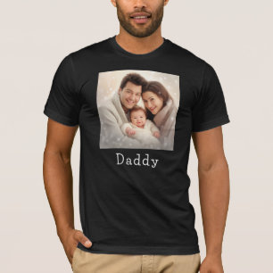Camiseta Nome de Fotografia Personalizada do Pai da Família