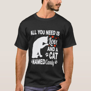 Camiseta Nome de Gato Personalizado Doce Gatinho Fofinho Am