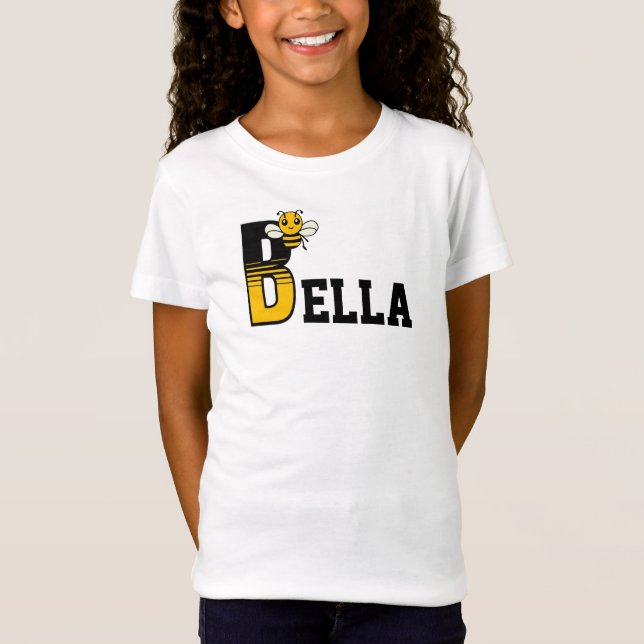 Camiseta Nome de Girls - início personalizado com B (Frente)