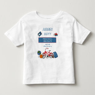 Camiseta Nome de Graduação da Pré-escola Cuta Ano Tod d
