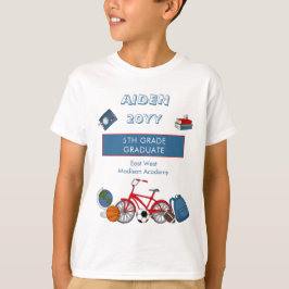 Camiseta Nome de Graduação Elementar Cute| Ano| Escola T-