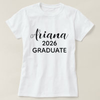 Nome de Graduado 2026 Preto e Branco em Letra Mode
