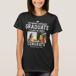 Camiseta Nome de Graduado da Turma de 2025 da Faculdade