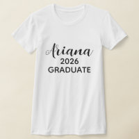 Nome de Graduado em 2026 em Preto e Branco com Fon