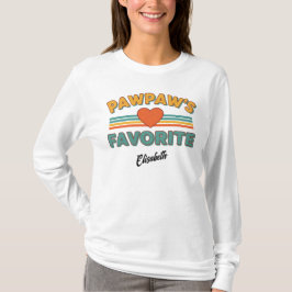 Camiseta Nome de Letra Simples Vintage Favorito do Vovô