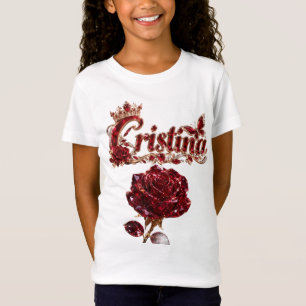 Camiseta Nome de Luxo Christina Ruby Crystal