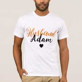 Camiseta Nome de Marido Personalizado Moderno - Personaliza