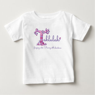 Camiseta Nome de menina Tahlulah & significado Roupas com m