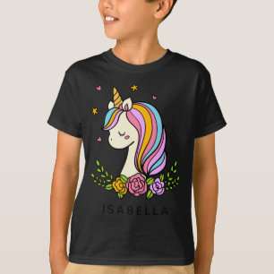 Camiseta Nome de menina Unicórnio Fofo Caprichoso Feminino