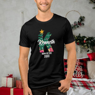 Camiseta Nome de Natal Família Monograma Inicial