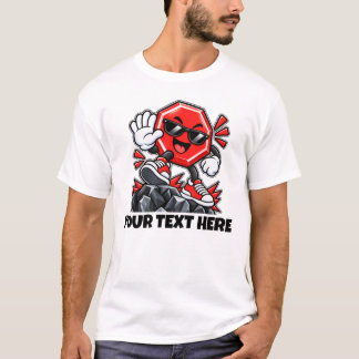 Camiseta Nome de Octógono Personalizado & Texto Personaliza