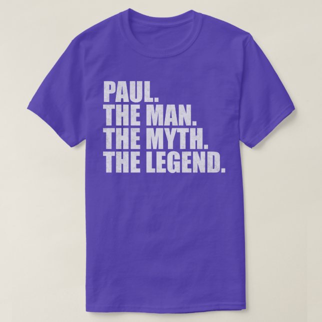 Camiseta Nome de Paul Paul atribuído (Frente do Design)