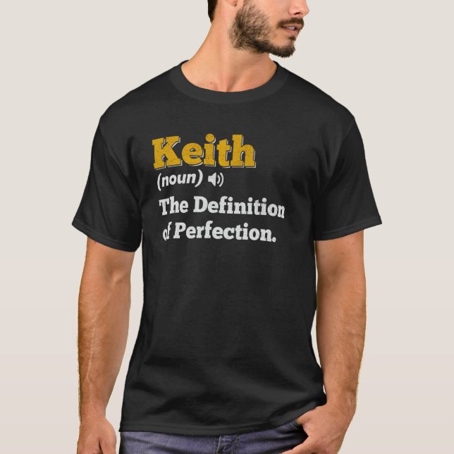 Camiseta Nome de presente personalizado do Keith Nome de an (Frente)