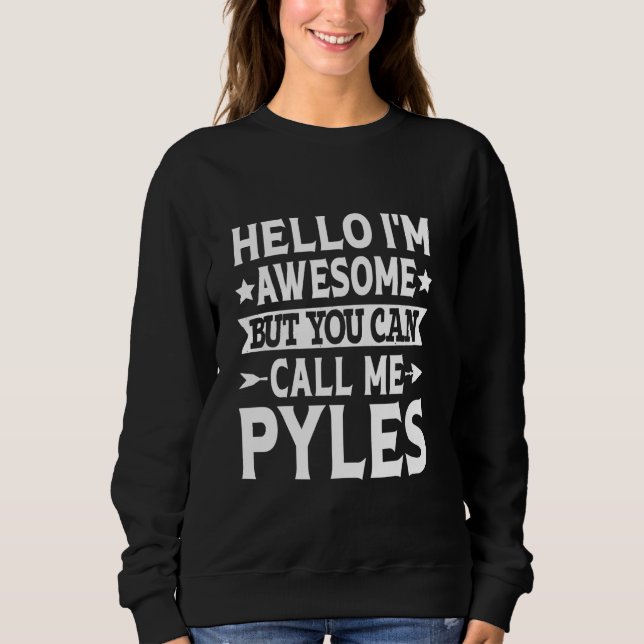 Camiseta Nome de Pyles Me Chame de Sobrenome da Equipe da F (Frente)