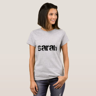 Camiseta Nome de Sarah da pia batismal desportiva do