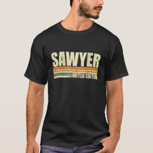 Camiseta Nome de Sawyer Personalizado Funny Retro Vintage B