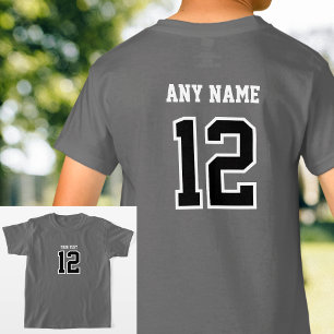 Camiseta Nome de Texto Personalizado e Número Gráfico de Ci