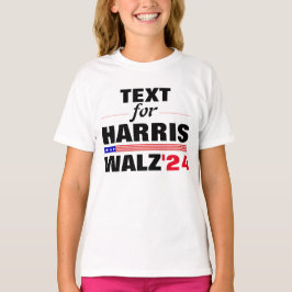 Camiseta Nome de Texto Personalizado para a Eleição Harris 