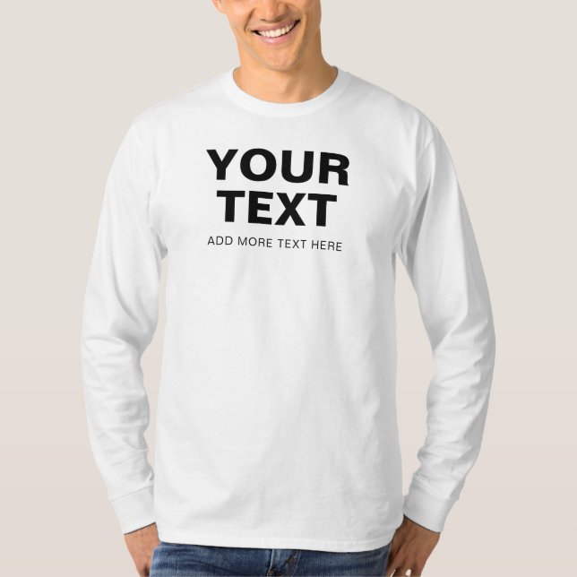 Camiseta Nome de Texto Personalizável Fotografia Mens Moder (Frente)