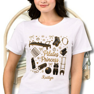 Camiseta Nome divertido e elegante para Princesa do Pilates
