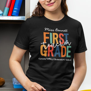 Camiseta Nome do Aditamento do Professor do Primeiro Grau d