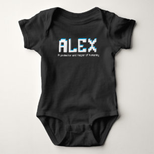 Camiseta Nome do Alex Boy e significado do texto pixel