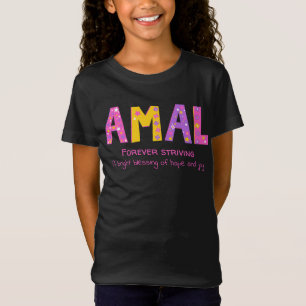 Camiseta Nome do amal que significa estrelas de flores amar