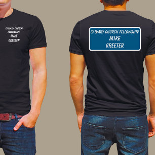 Camiseta Nome do Anfitrião da Igreja