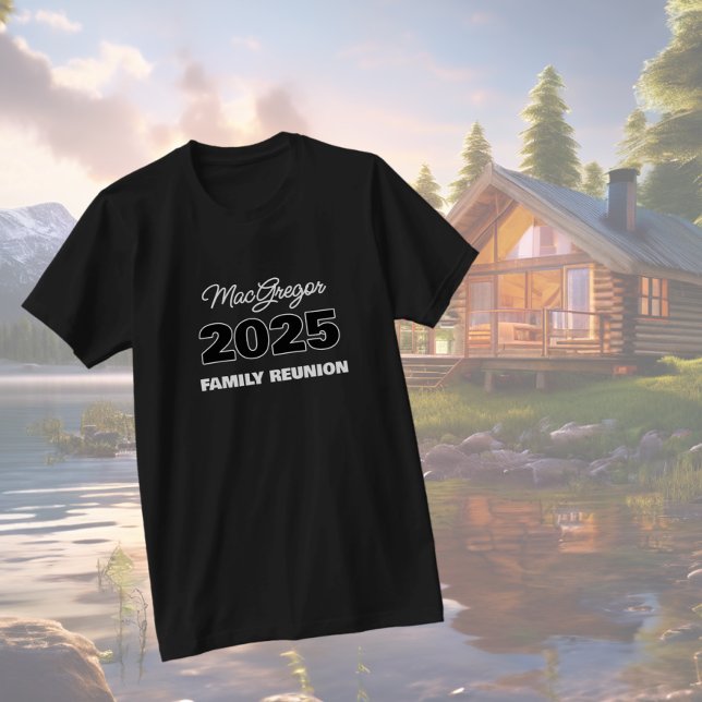 Camiseta Nome do Ano da Reunião de Família (Criador carregado)