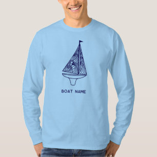 Camiseta Nome do Barco à Vela Náutico
