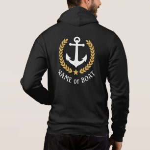 Camiseta Nome do Barco Ancorante Náutico Dourado Laurel Bla