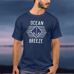Camiseta Nome do barco numa tripulação à vela