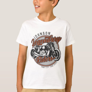 Camiseta NOME DO Biker Legendário Do Cavaleiro De Motociclo