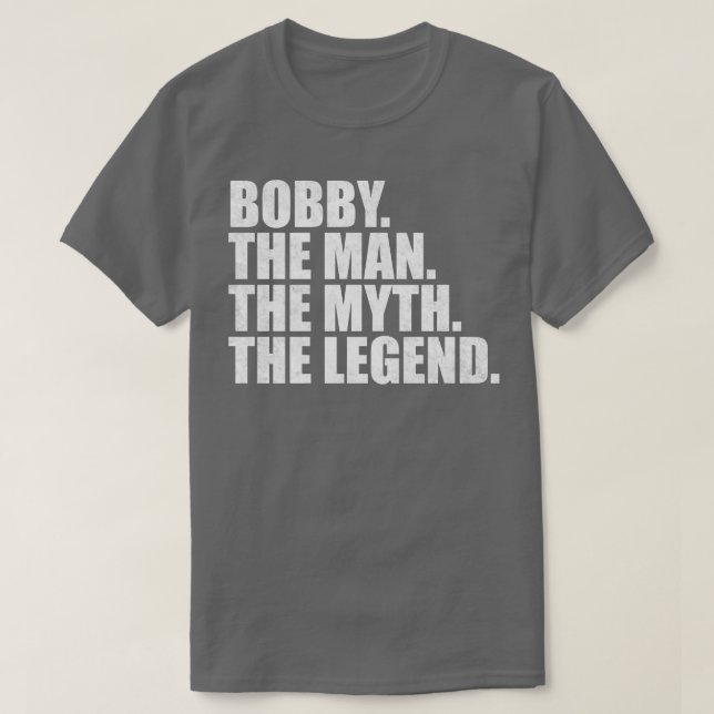 Camiseta Nome do Bobby Bobby Bobby Nome dado (Frente do Design)