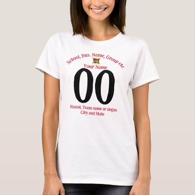 Camiseta Nome do Boliche Número Nome da Equipe Cidade Estad (Frente)