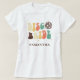 Camiseta Nome do Brilho do Disco de festa de solteira Perso (Frente do Design)
