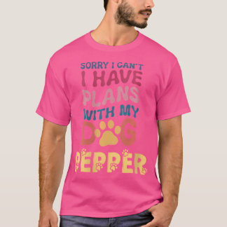 Camiseta Nome do Cachorro Wo Pepper Personalizado Ocupado C