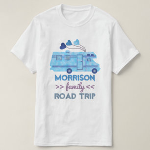 Camiseta Nome do campista rv Motorhome das férias da viage