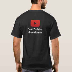 Camiseta Nome do canal do YouTube, Logotipo
